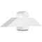 Ekena Millwork Eugene Architectural Grade PVC Gable Bracket, 36"W x 10 1/2"H x 6"D x 6"F, 7/12 Pitch GBP036X11X0606EUG00 - alternate 1